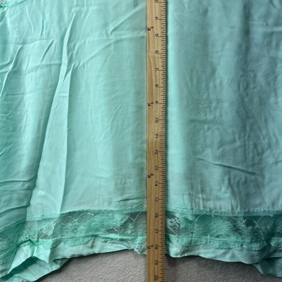 Intimately Free People Top Women's Small Oversized Aqua Blue Tank with Lace Ins - Picture 7 of 10
